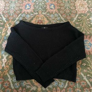 Missguided Off the Shoulder Black Sweater